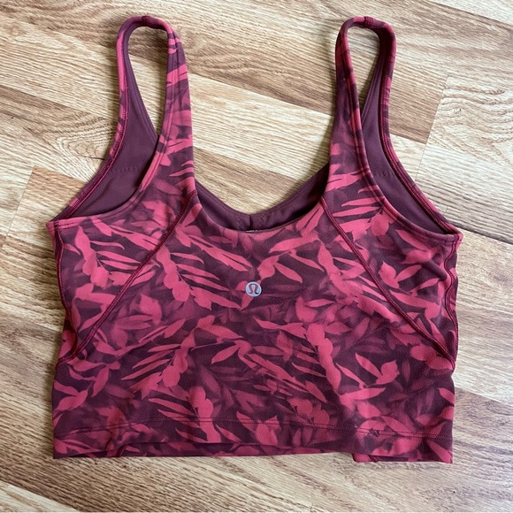 lululemon athletica Align Burgundy Patterned Sports Bra - Picture 2 of 3